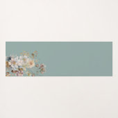 Perzik Sage Groene Boho Waterverf Bloemen Yogamat (Achterkant (horizontaal))