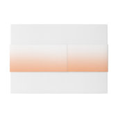 Perzik Sinaasappel Fuzz Elegant Modern Bruiloft Uitnodigingen Wikkel (Achterkant Voorbeeld)