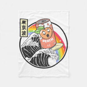 Perzik Soda Surfen Kanagawa Golf Japan Anime Damp Fleece Deken