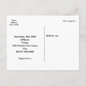 Perzik Sparkle Lights Bruids Bruiloft Party Briefk Uitnodiging Briefkaart (Achterkant)