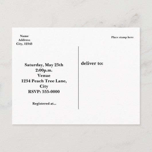 Perzik Sparkle Lights Bruids Bruiloft Party Briefk Uitnodiging Briefkaart (Achterkant)