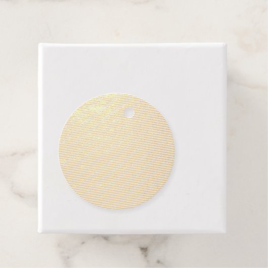 Perzik Tan Kleurblok | Zachte Trouwontwerp Bedankjes Labels (Met doos)