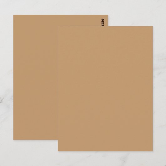 Perzik Tan Kleurblok | Zachte Trouwontwerp Briefkaart (Voorkant / Achterkant)