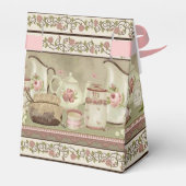 Perzik Thee & Rozen Tent Favor Box Bedankdoosjes (Achterkant)
