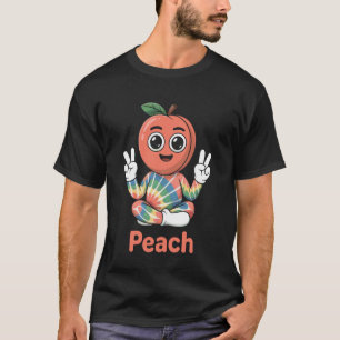 Perzik Tie Dye Vredesteken Hippie Vrouwen Mannen J T-shirt