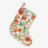 Perzik Tropisch fruit  patroon. Kleine Kerstsok (Voorkant (Hangend))