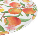 Perzik Tropisch fruit  patroon. Snijplank (Hoek)