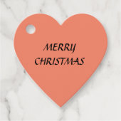 PERZIK VROLIJK KERSTMIS EENVOUDIG BEDANKJES LABELS (Voorkant)