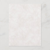 Perzik Waterverf Bloemen Bruiloft Details Info Informatiekaartje (Achterkant)