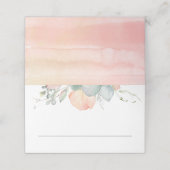 Perzik Waterverf bloesems bruiloft (Buitenkant ongevouwen)