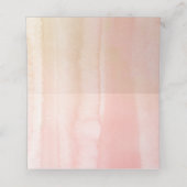 Perzik Waterverf bloesems bruiloft (Binnenkant ongevouwen)