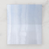 Perzik Waterverf Bloesems Stoffig Blauw Bruiloft (Binnenkant ongevouwen)