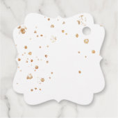 Perzik Waterverf met Gouden Sparkles Dank u Bedankjes Labels (Achterkant)