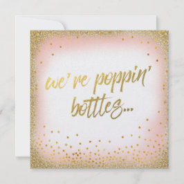 Perzik We zijn Poppin' flesjes-aanhalingspar Kaart