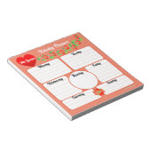 Perzik Weekplanner Bloemen Arrangement Notitieblok (Schuin)