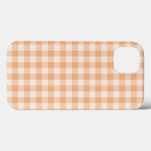Perzik wit geruit gingham patroon Case-Mate iPhone case (Achterkant (horizontaal))
