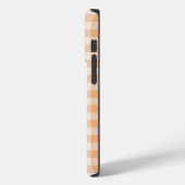 Perzik wit geruit gingham patroon Case-Mate iPhone case (Achterkant / Links)