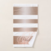 Perzik wit nummer rustiek Abstract monogram Bad Handdoek (Handdoek)