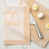 Perzik - Wit Theedoek (Quarter Fold)