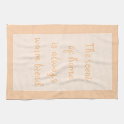 Perzik - Wit Theedoek (Horizontaal)