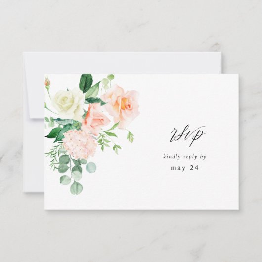 Perzik & witte Bloemen w Maaltijd RSVP V3 2 (Voorkant)