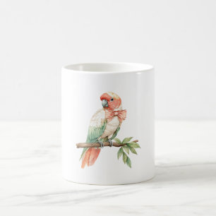 Perzik Witte Munt Papegaai Vogel Koffiemok
