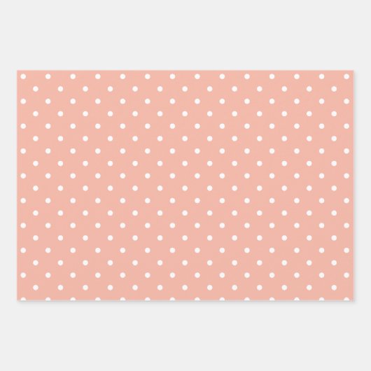 perzik witte vlek met patronen inpakpapier vel (Voorkant 2)