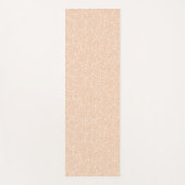Perzik Yoga Mat met Modern Wit Bloemen Patroon (Voorkant)