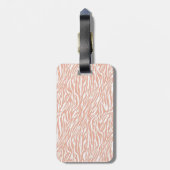 Perzik Zebra Print Bagagelabel (Achterkant verticaal)