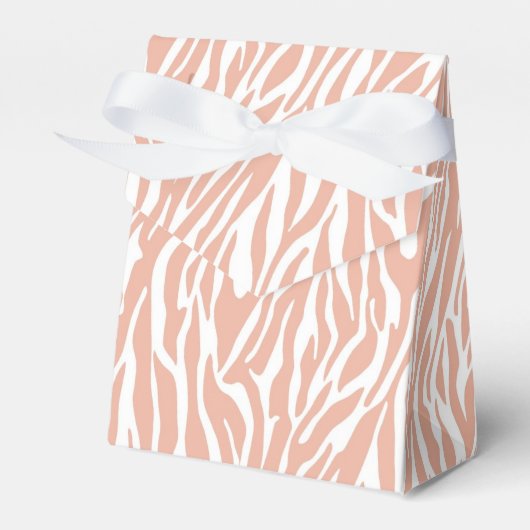 Perzik Zebra Print Bedankdoosjes (Voorkant Zijde)