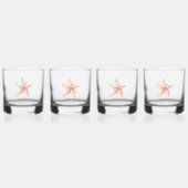 Perzik Zeester Beter op Strand Whisky Glas (Voorkant)