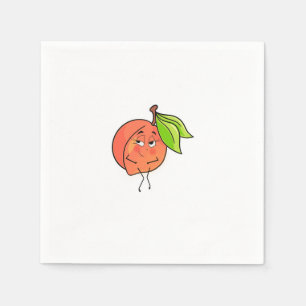 Perzik, zoete wangen, fruit thema servet