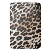 Perzik Zwart Crème Leopard Dier Badmat (Voorkant Verticaal)