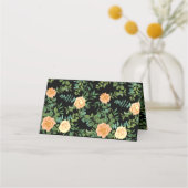 Perzik Zwarte Pioen & Roze Bloemige Bruiloft (Achterkant)