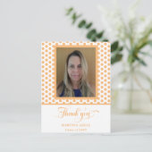 PerzikAfstuderen Dank u Foto Briefkaart (Staand voorkant)