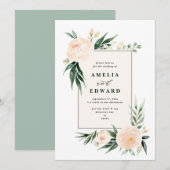 Perzikblad en crèmeblad voor waterverf + naaldhout (Voorkant / Achterkant)