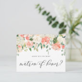 Perzikbloemen en Ivory Flowers zijn mijn matroos v Briefkaart (Staand voorkant)