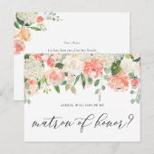 Perzikbloemen en Ivory Flowers zijn mijn matroos v Briefkaart (Voorkant / Achterkant)