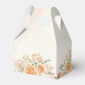 Perzikbloemen schattig Indiaas bruidskoppel op maa Bedankdoosjes (Achterkant)