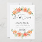 perzikbloementuin | Uitnodiging voor bruidsdouche (Voorkant)