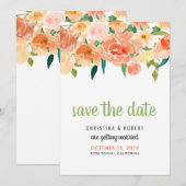 Perzikbloesem | Bewaar de datum Kaart (Voorkant / Achterkant)