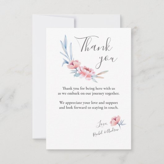 Perzikbloesem | Bloemen Bruiloft Bedankt (Voorkant)