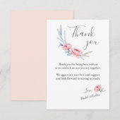 Perzikbloesem | Bloemen Bruiloft Bedankt (Voorkant / Achterkant)