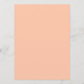 Perzikbloesem Bruiloft Menu (Achterkant)