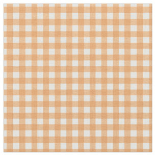 Perzikcontrole Gingham voor thuisblikjes Stof