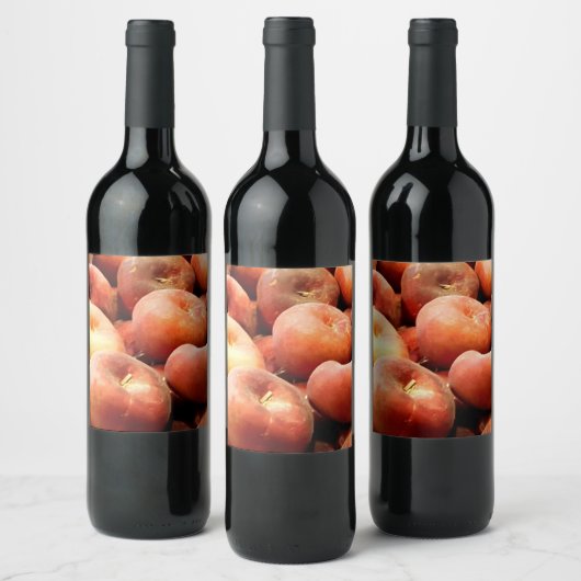 perzikdonuts wijn etiket (Flessen)