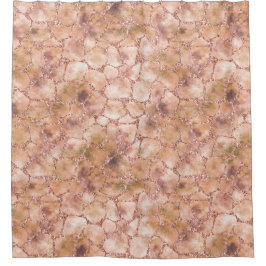 Perzikdruk Roos Glitter Giraffe Douchegordijn