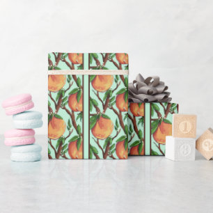 Perziken aan de tak cadeaupapier