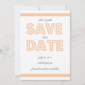 perziken, behalve de datum save the date (Voorkant)