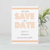 perziken, behalve de datum save the date (Staand voorkant)